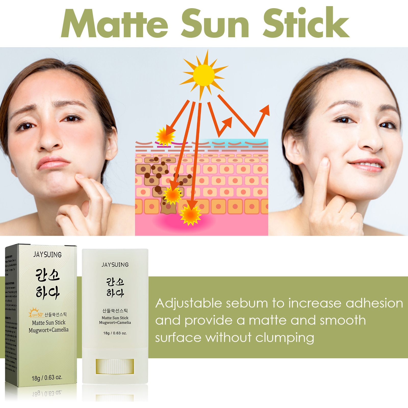 JAYSUING Sunscreen stick Body  - Sunstick Korean Spf recension och pris