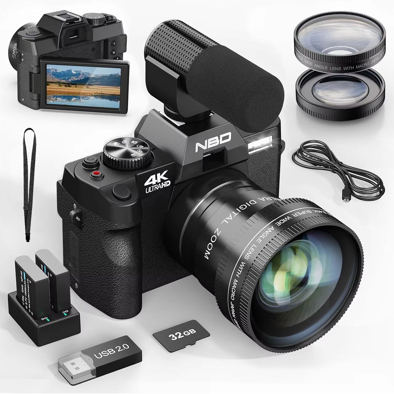 NBD S100F 48MP&4K Digital Came - Korean Lifestyle Vlogs recension och pris