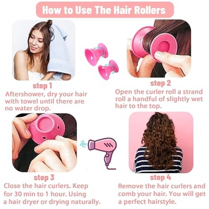 Heatless Soft Sleep Curlers 6  - Sleeping Pack Overnight recension och pris