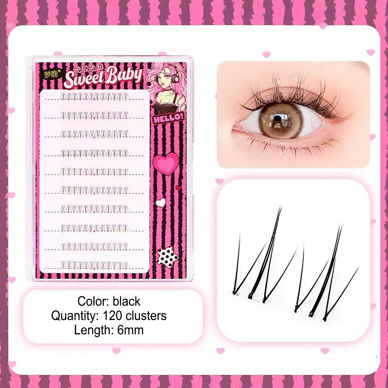 Women DIY Curling Eyelash Clus - Korean Women Lifestyle recension och pris