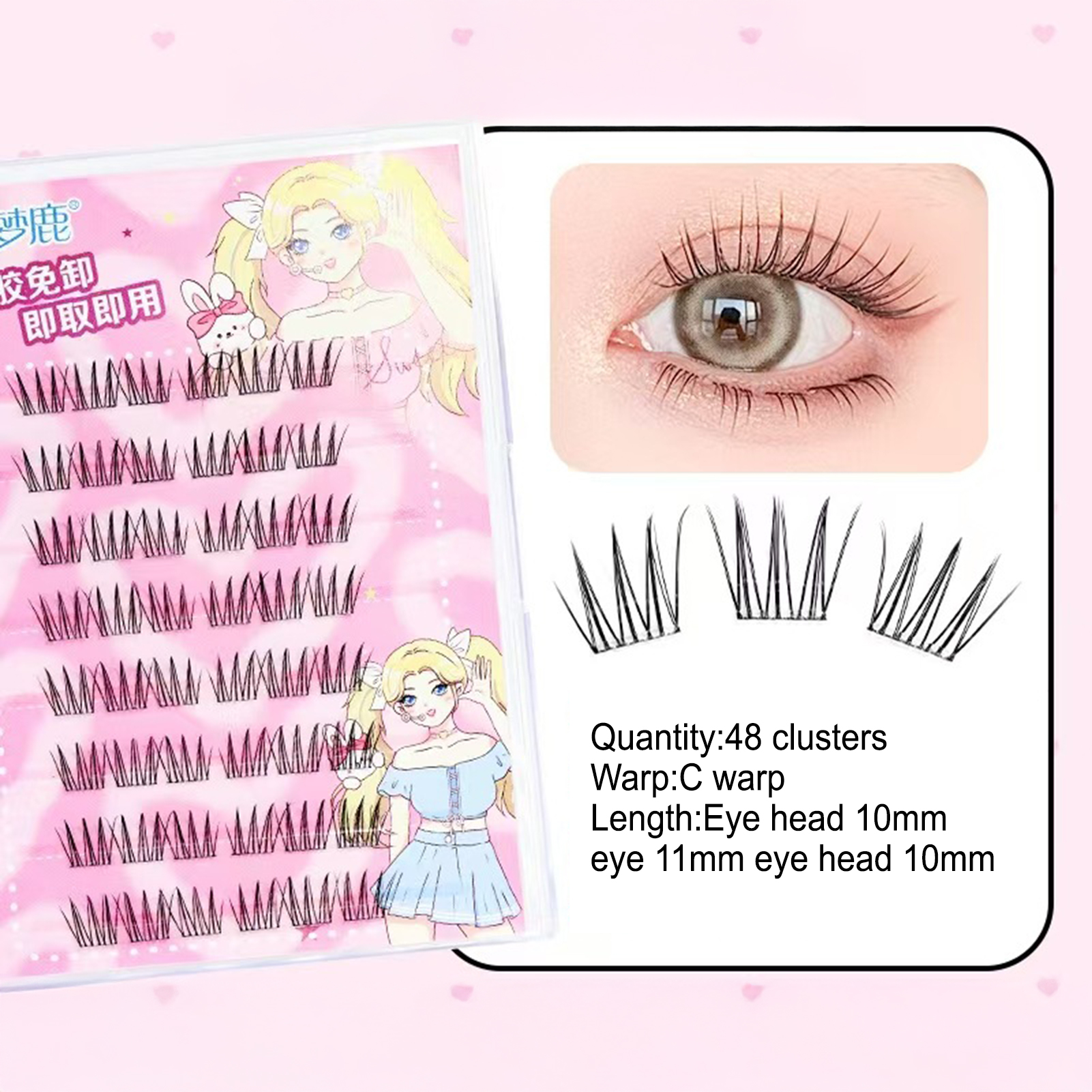 Women DIY Curling Eyelash Clus - Korean Women Lifestyle recension och pris