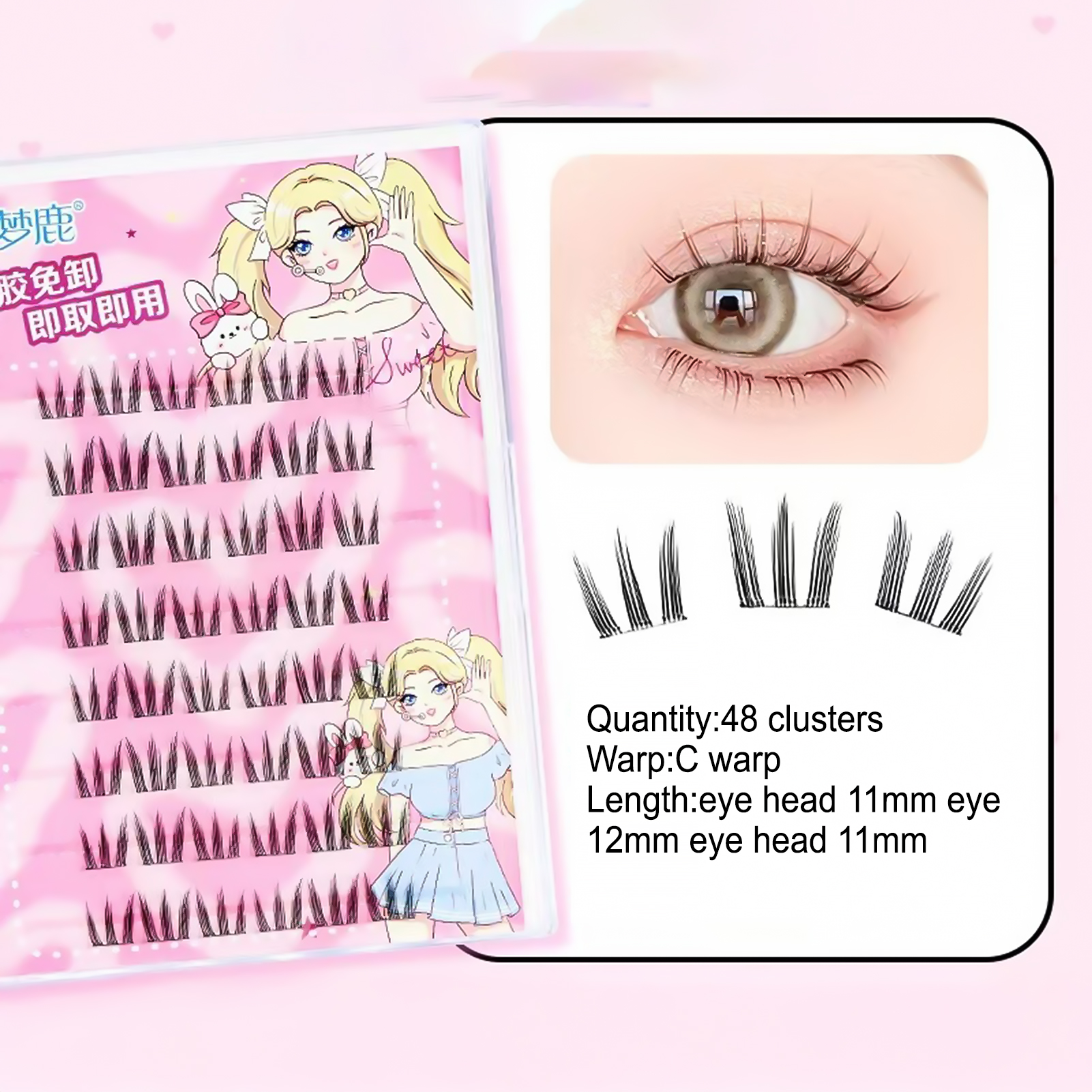 Women DIY Curling Eyelash Clus - Korean Women Lifestyle recension och pris
