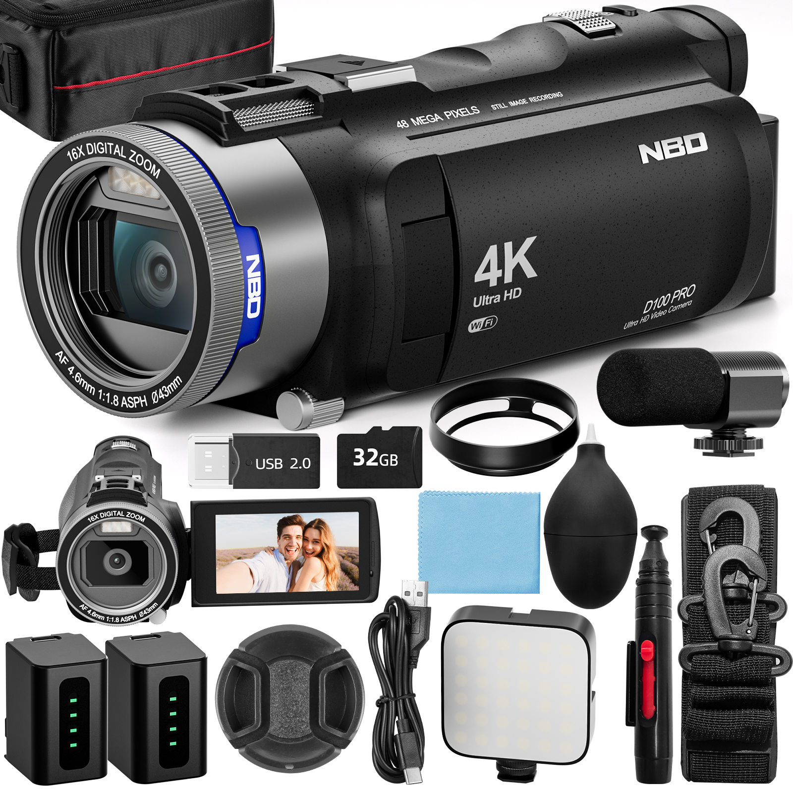 NBD 4K HD&48MP Camcorder Video - Lifestyle Of Korean recension och pris